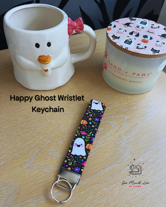 👻 Happy Ghost Wristlet Keychain (Limited Edition)