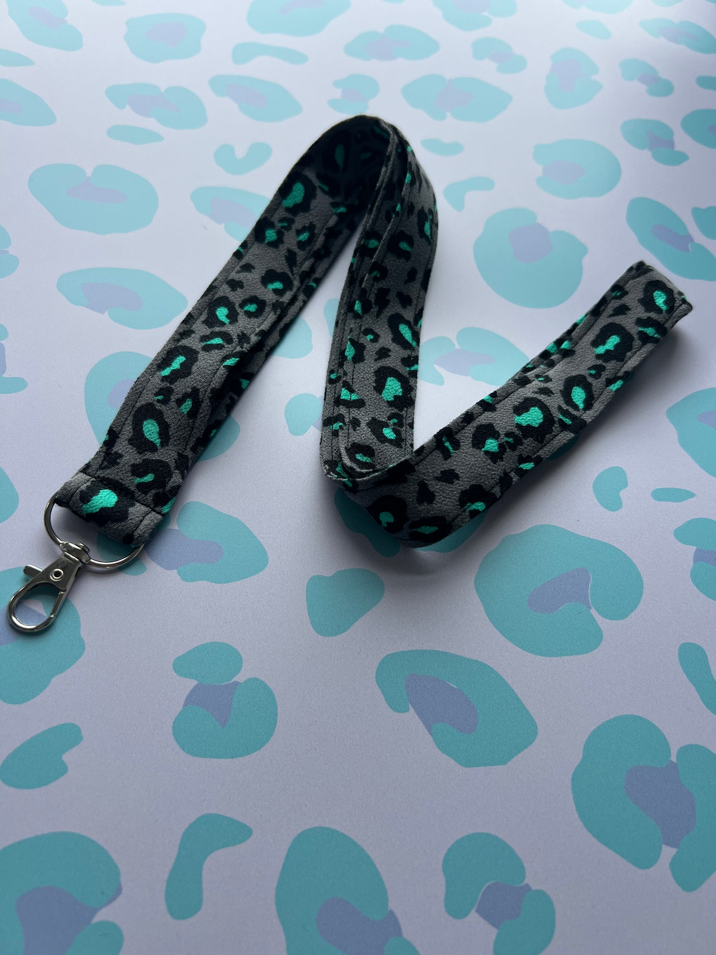 Snow Leopard Print Lanyard