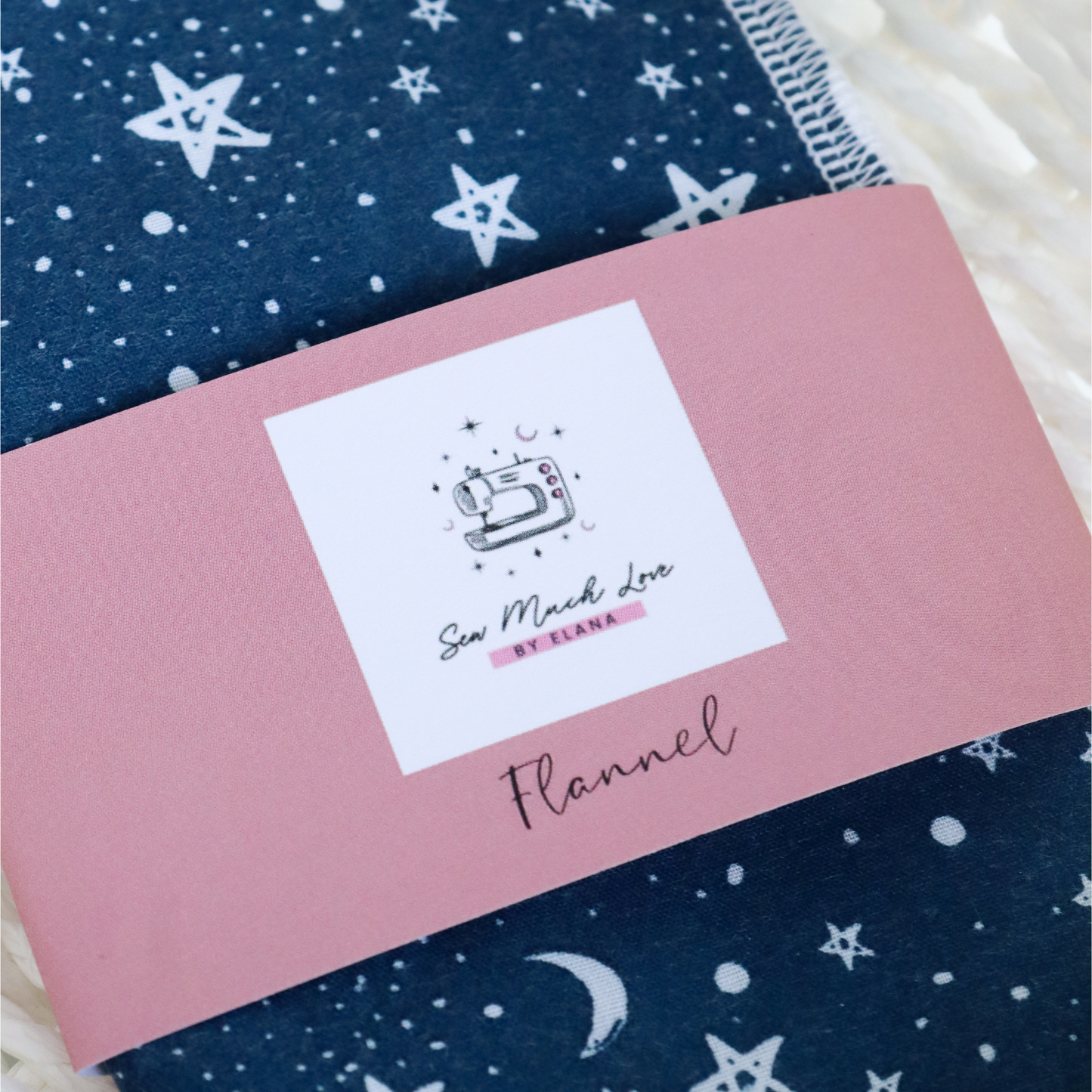Celestial Blue Flannel in sew much love packaging