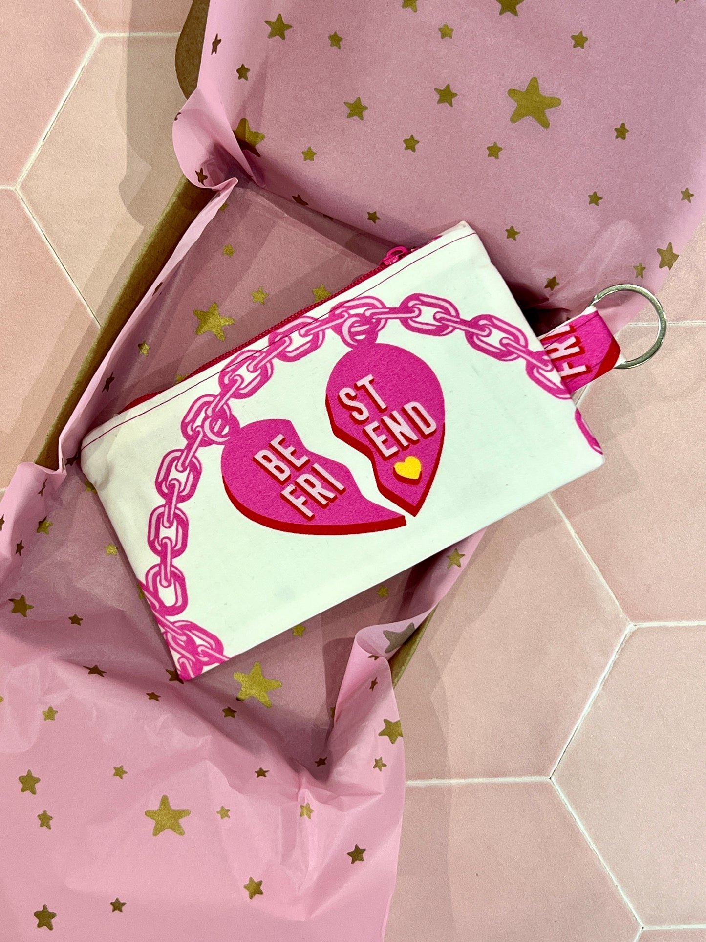 Sew Much Love Pink Best Friends Coin Purse