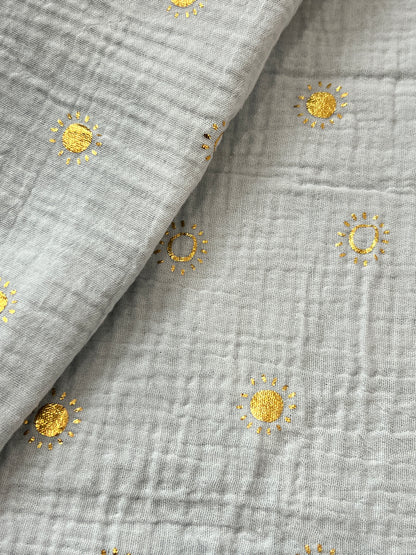 Blue Sunny Baby Muslin Blanket