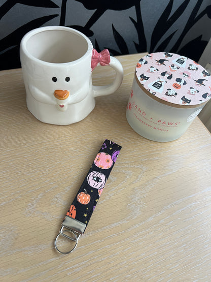 🎃 Pastel Pumpkin Wristlet Keychain (Limited Edition)