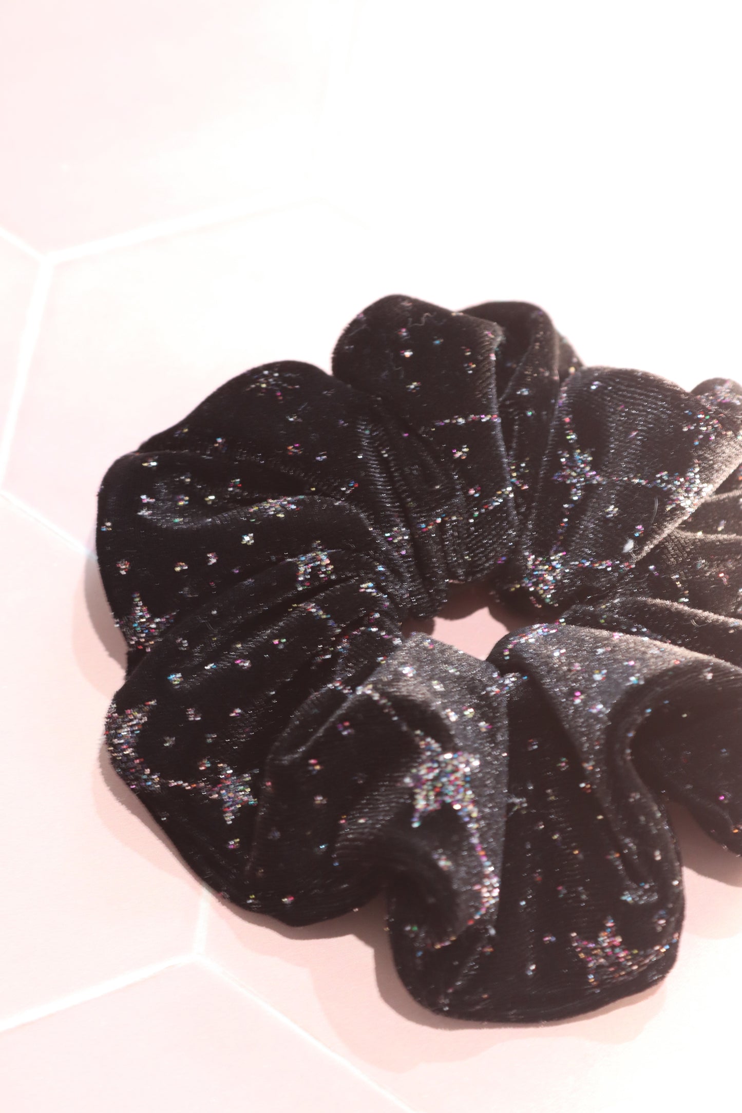 Celestial Black Velvet Oversized Scrunchie