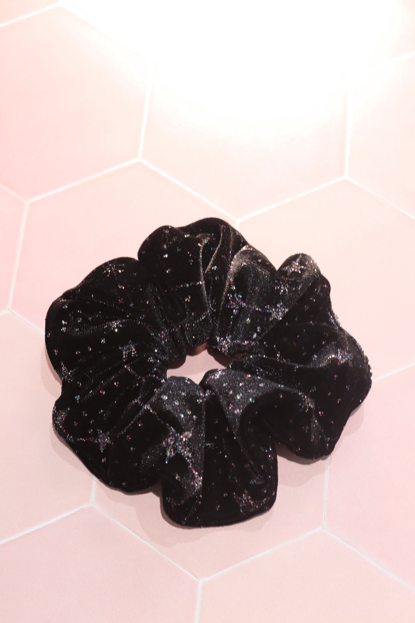 Celestial Black Velvet Oversized Scrunchie