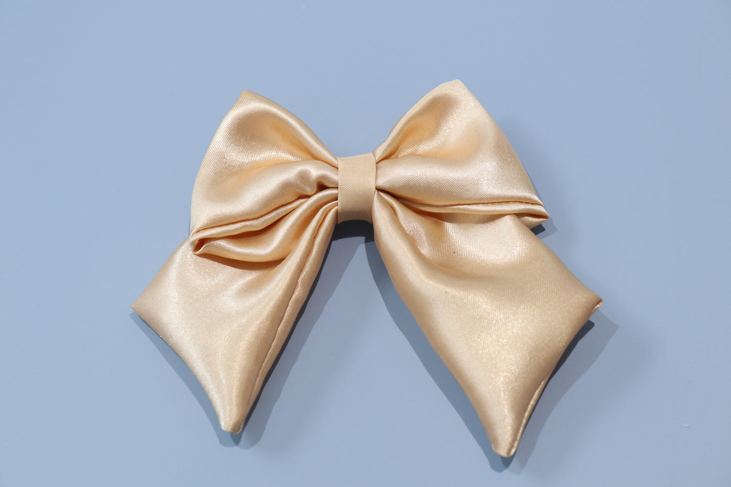 Gold Satin Hair Bow