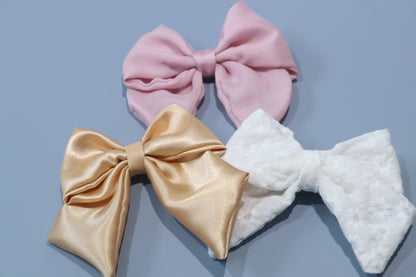 Floral Broderie Anglaise Hair Bow