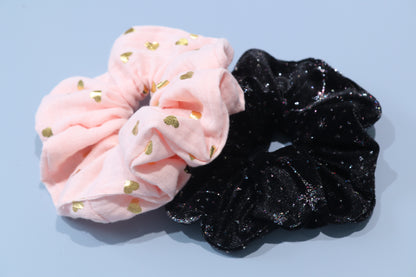 Celestial Black Velvet Oversized Scrunchie