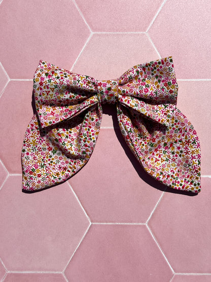 Liberty Ditsy Long Tail Hair Bow