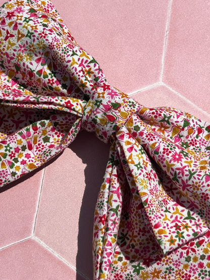 Liberty Ditsy Long Tail Hair Bow