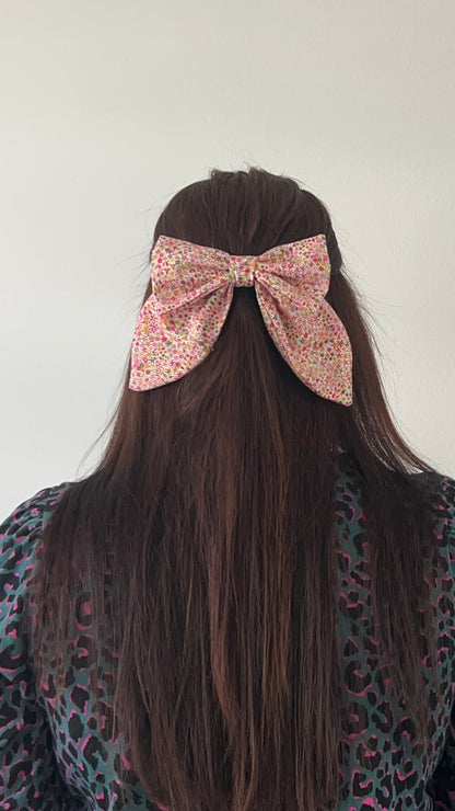 Liberty Ditsy Long Tail Hair Bow