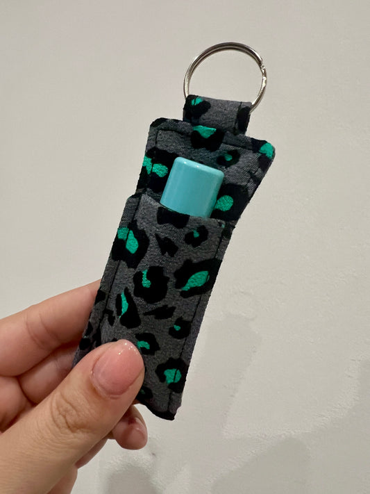 Snow Leopard Print Lip Balm Holder