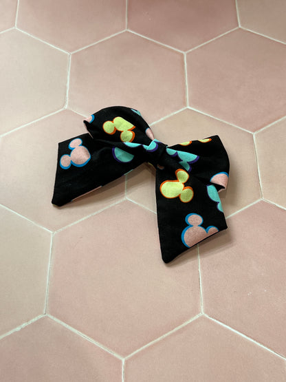 Kids Black Mickey Hair Bow