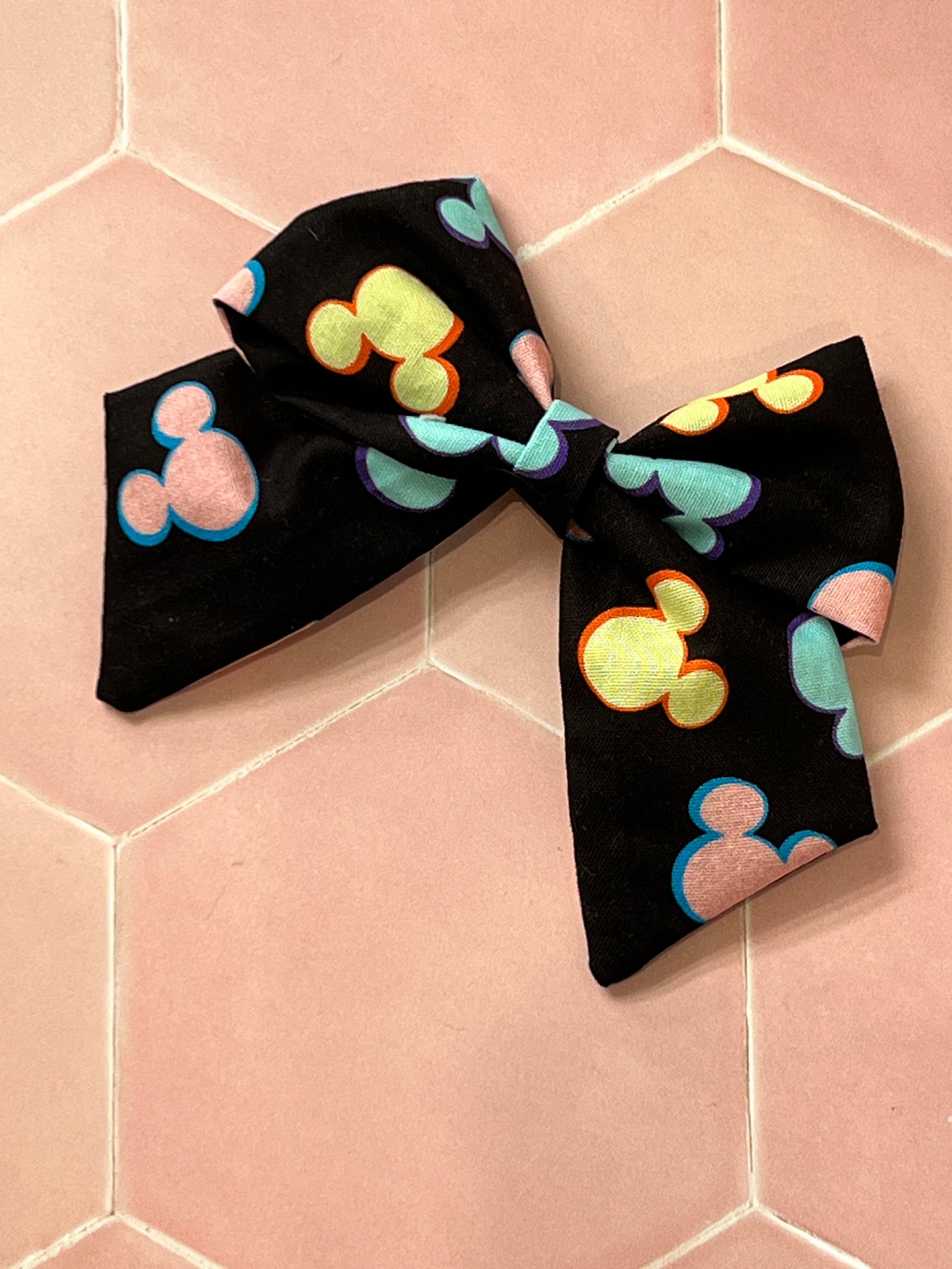 Kids Black Mickey Hair Bow