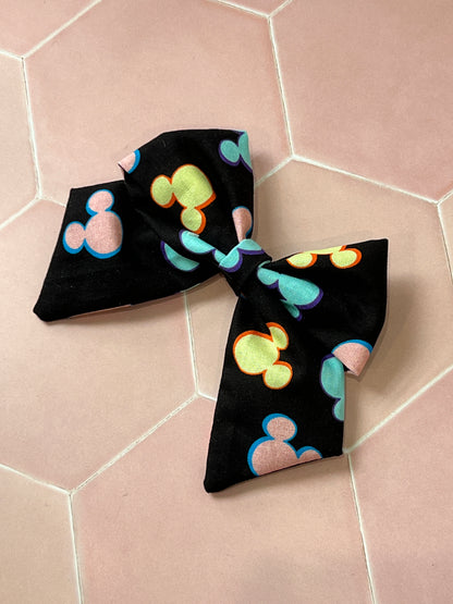 Kids Black Mickey Hair Bow