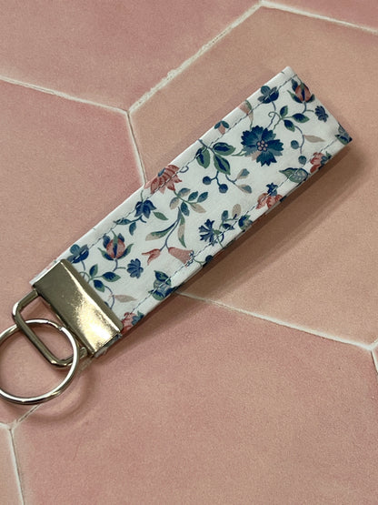 Liberty Blue Floral Key Fob