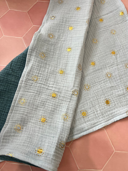 Blue Sunny Baby Muslin