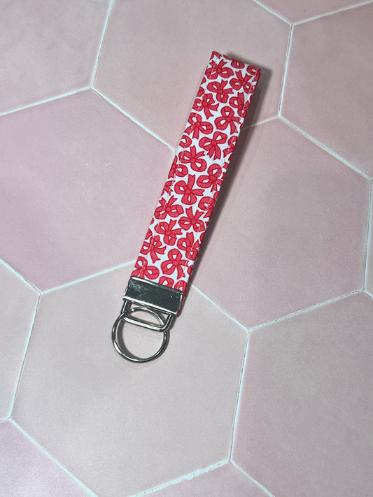 Mini Bows Wristlet Keychain