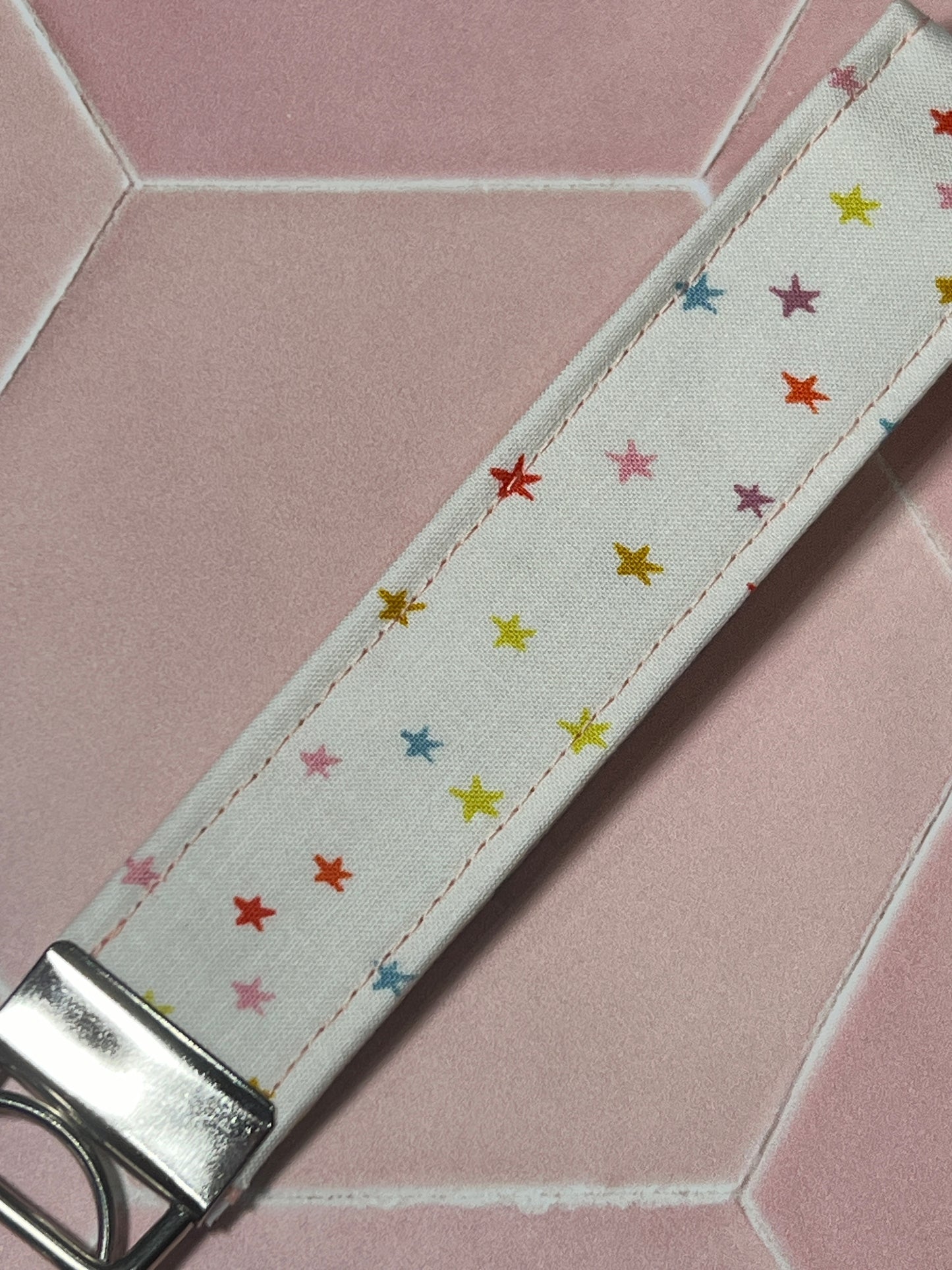 Mini Rainbow Stars Wristlet Keychain