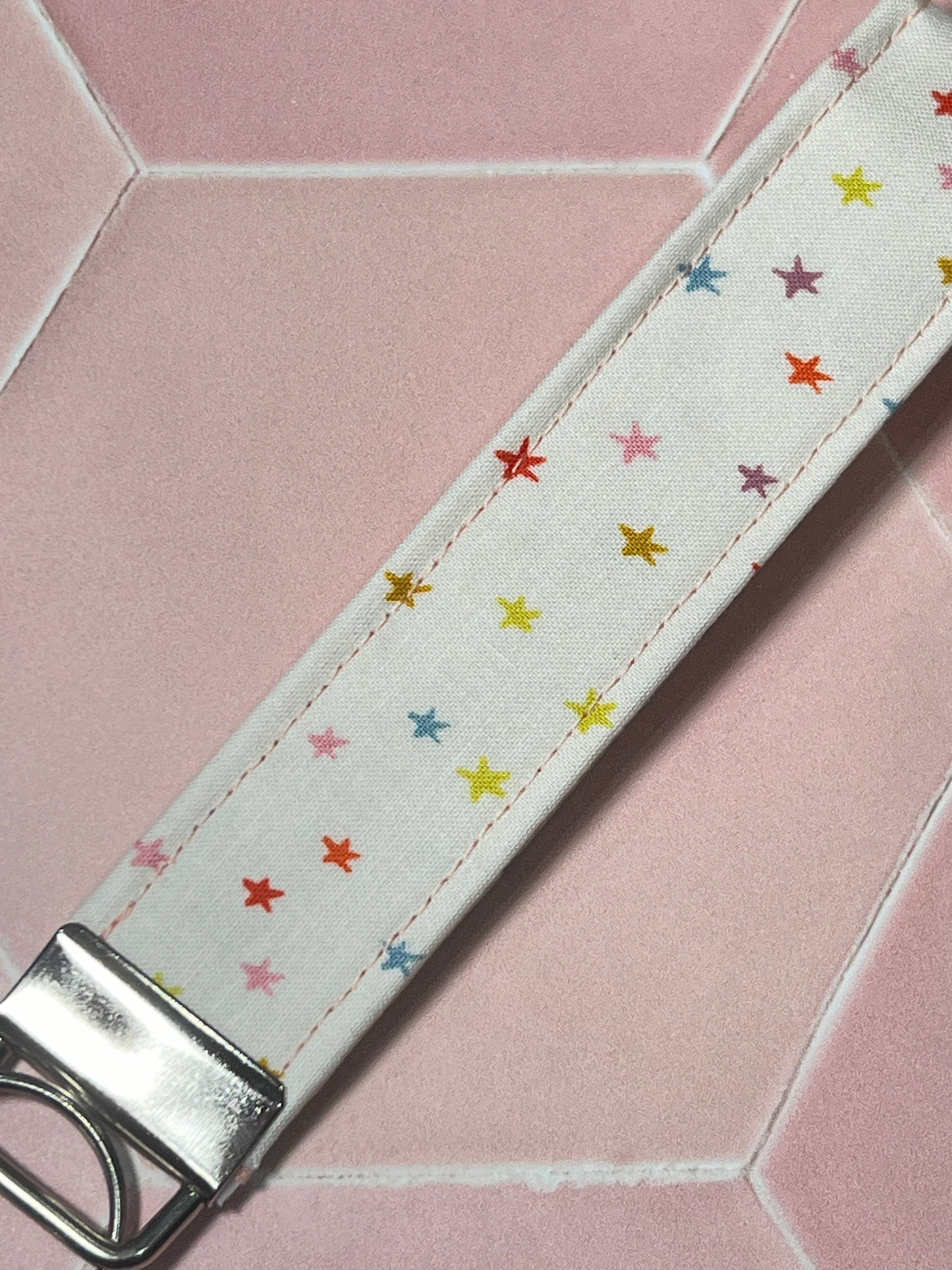 Mini Rainbow Stars Wristlet Keychain