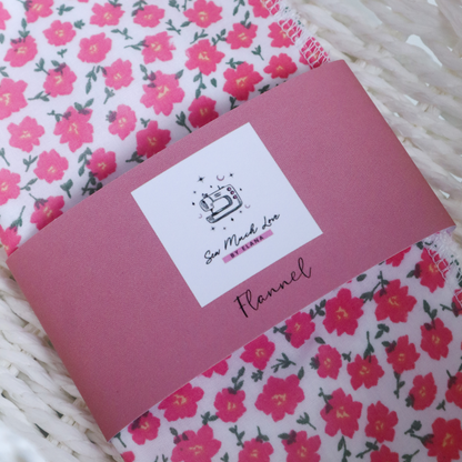 Pink Flower Flannel